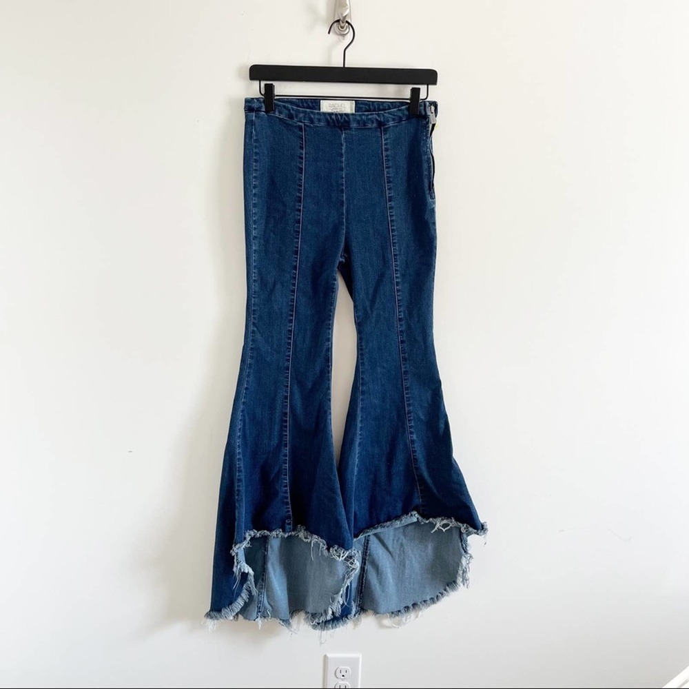 Rachel Roy Dolly Denim Cropped Flare Dark Wash Jeans 27